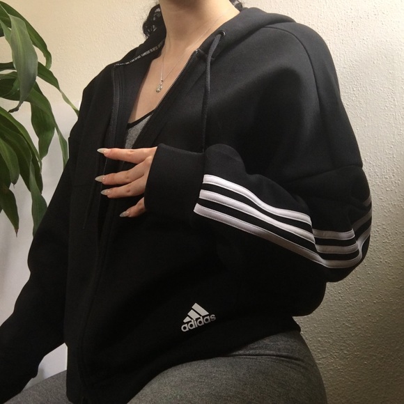 adidas Tops - Adidas Oversized Zip Up Hoodie